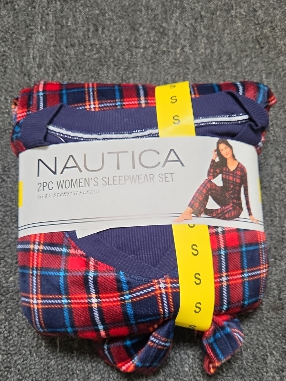 (#3) Nautica Red and Navy Plaid 2-Piece Women’s Sleep Set